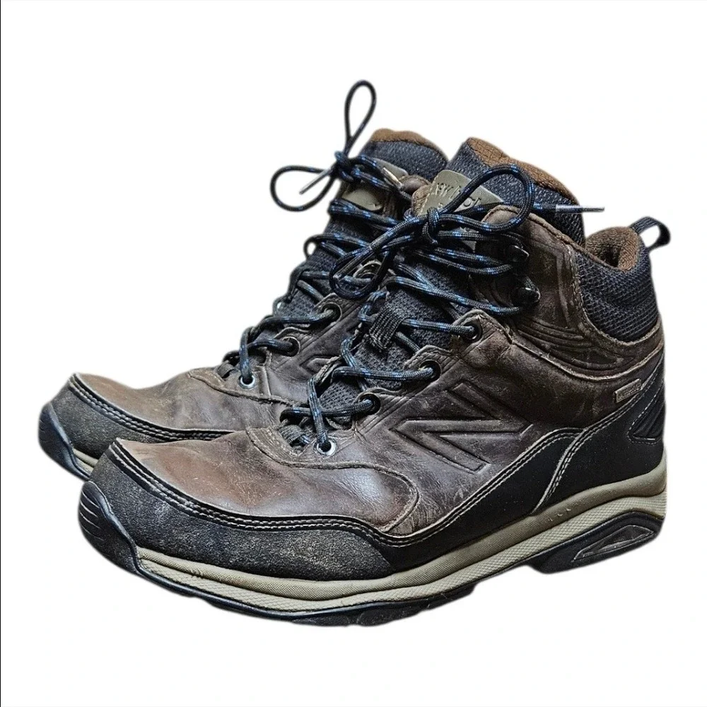 New Balance Waterproof Trail Hiking‎ Boots Men's Size 9.5 Brown Leather MW1400DB